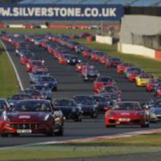 Ferraris de todo tipo y color en Silverstone