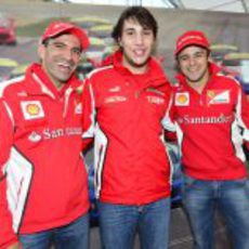 Marc Gené, Patrick Gobbo y Felipe Massa