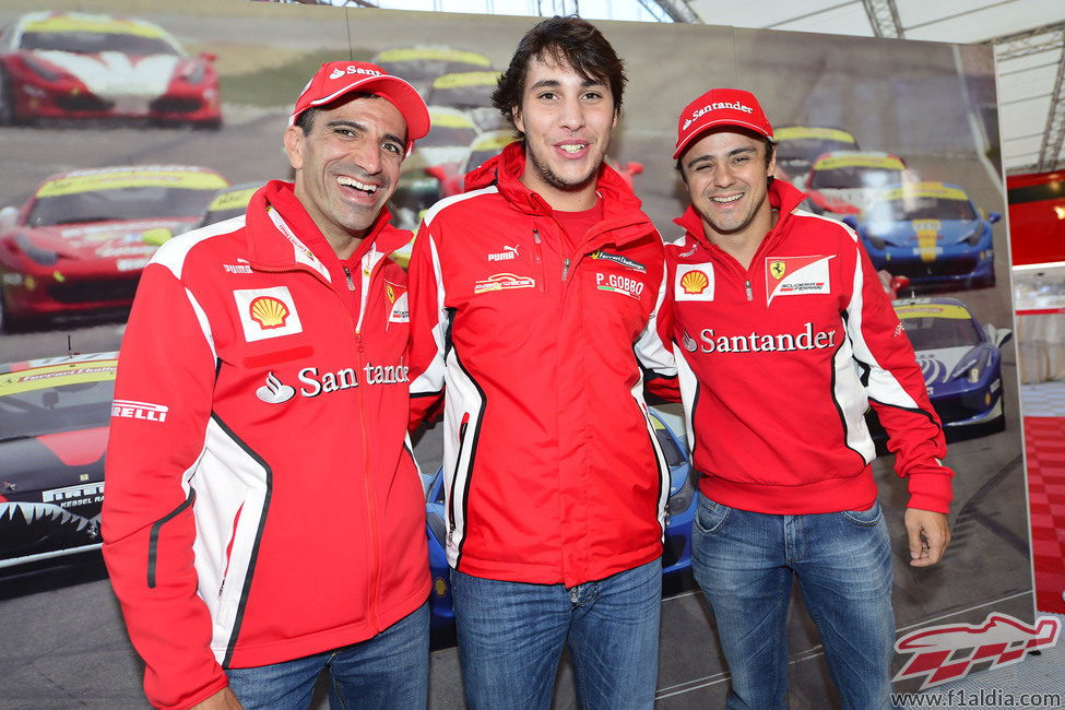 Marc Gené, Patrick Gobbo y Felipe Massa
