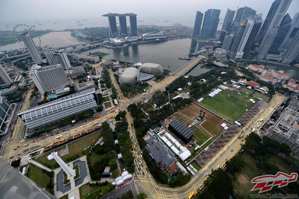 Circuito de Singapur de día