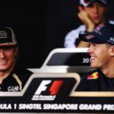 Räikkönen y Vettel en la rueda de prensa de la FIA del jueves