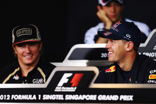 Räikkönen y Vettel en la rueda de prensa de la FIA del jueves
