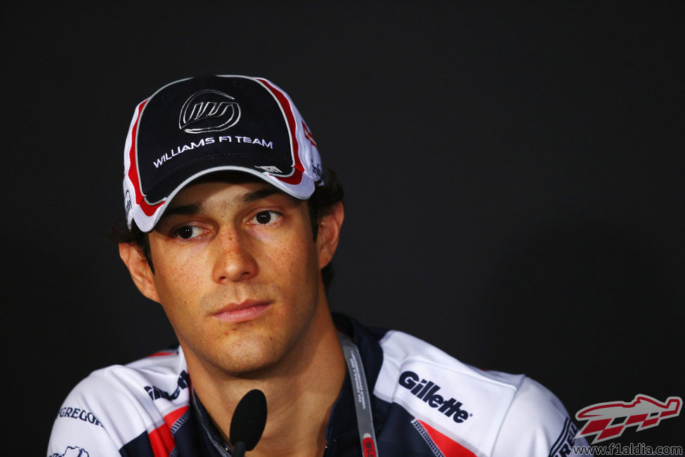 Bruno Senna en la rueda de prensa de la FIA del jueves en Singapur