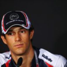 Bruno Senna en la rueda de prensa de la FIA del jueves en Singapur