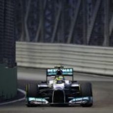 Nico Rosberg durante los libres del GP de Singapur