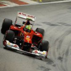 Felipe Massa prueba el trazado de Marina Bay