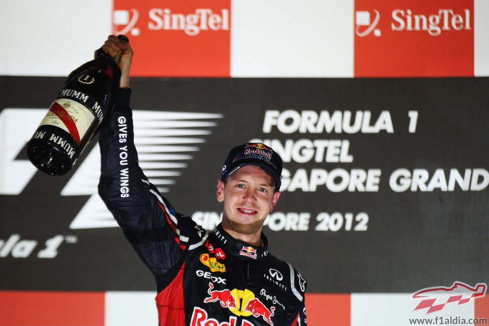 Sebastian Vettel ganó el GP de Singapur 2012