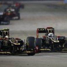 Los dos hombres de Lotus terminaron en los puntos en Singapur