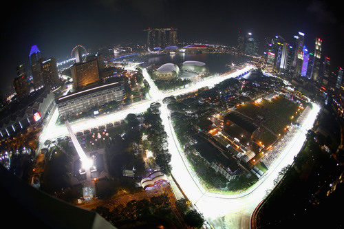 Espectacular imagen del trazado de Singapur