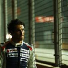 Bruno Senna triste en la noche de Singapur