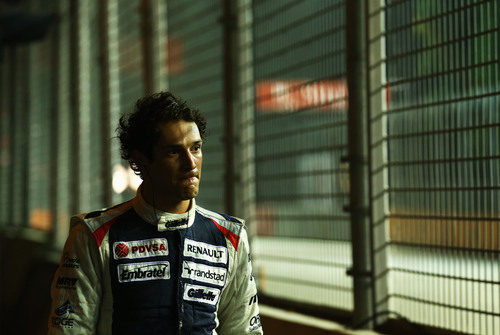 Bruno Senna triste en la noche de Singapur