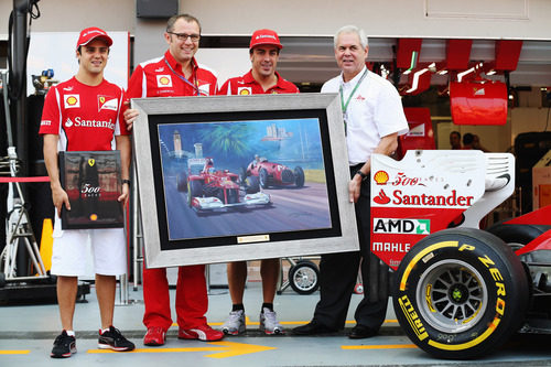Ferrari y Shell se hacen la foto por sus 500 GP juntos