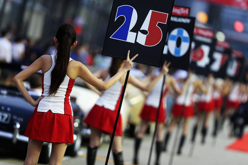 Las 'pit babes' del GP de Singapur 2012