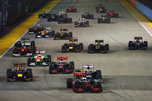 Salida del GP de Singapur 2012