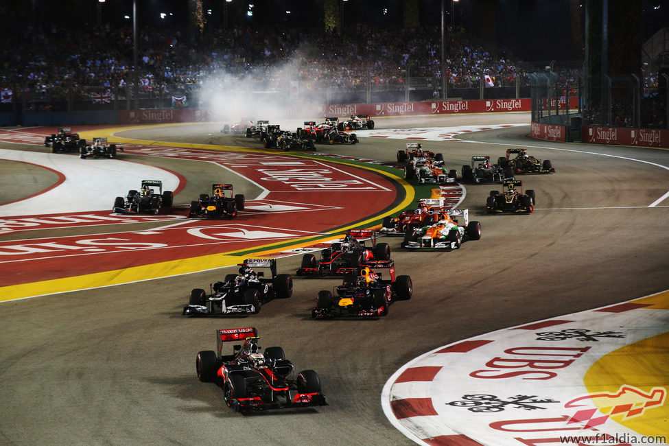 Primeras curvas del GP de Singapur 2012