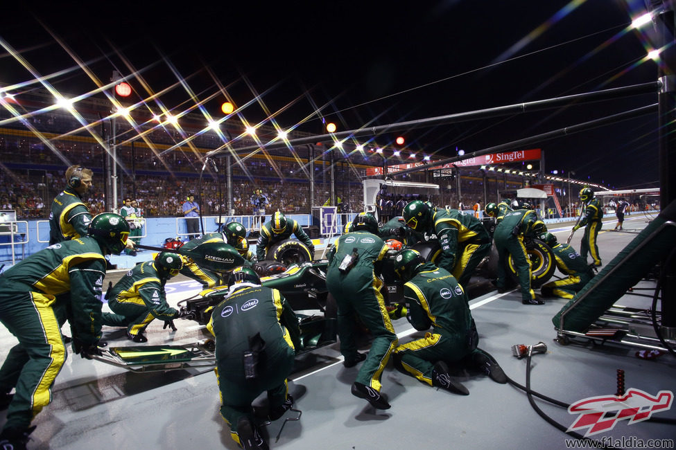 'Pit stop' del equipo Caterham