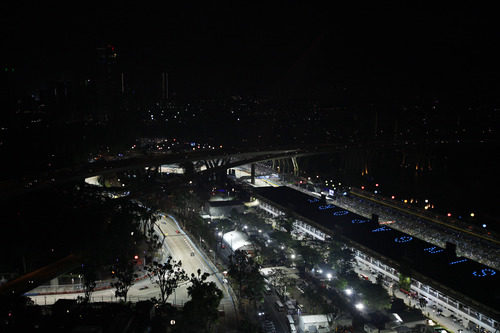 El montaje del Gran Premio de Singapur