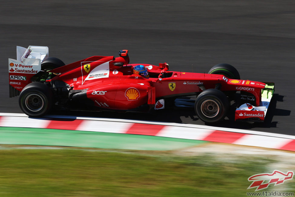 Fernando Alonso en los libres del GP de Japón 2012