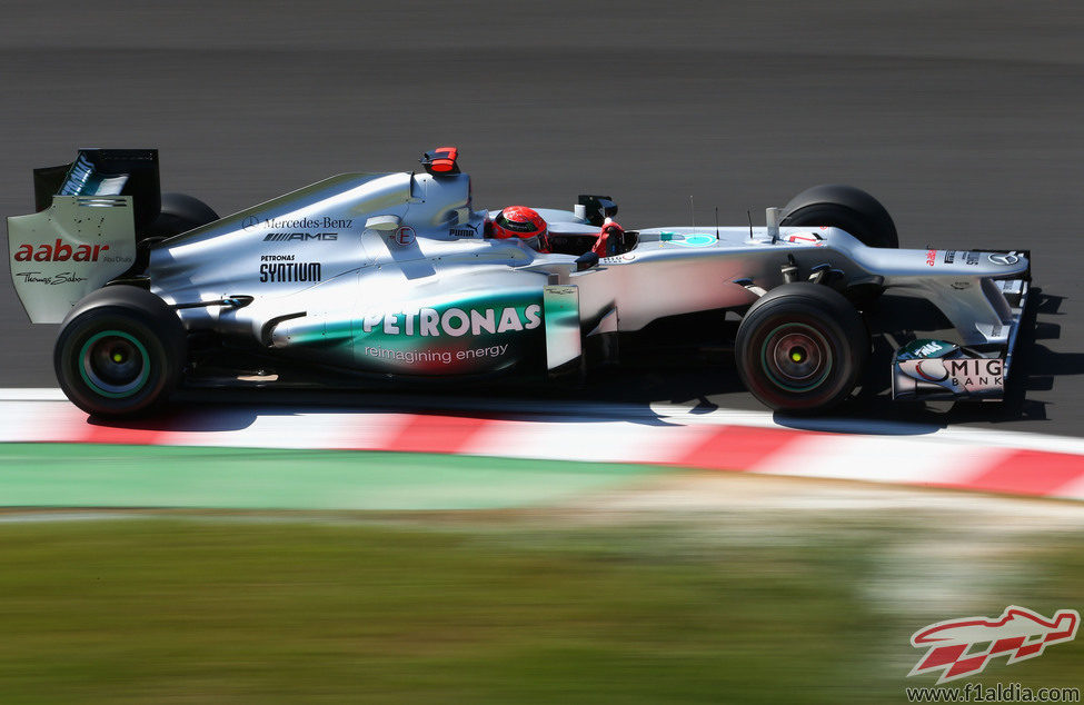 Michael Schumacher en los libres del GP de Japón 2012