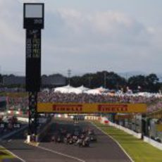 Salida del GP de Japón 2012