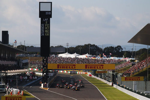 Salida del GP de Japón 2012