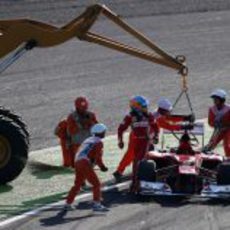 Fernando Alonso abandona en el GP de Japón 2012