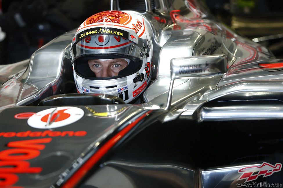 Jenson Button se prepara para disputar el GP de Japón