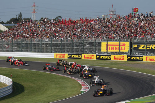 Salida del Gran Premio de Japón 2012
