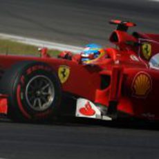 Fernando Alonso con neumáticos superblandos en Corea 2012