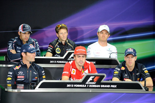Rueda de prensa FIA del jueves en el GP de Corea 2012