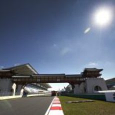 Recta de meta del circuito de Yeongam en el GP de Corea 2012