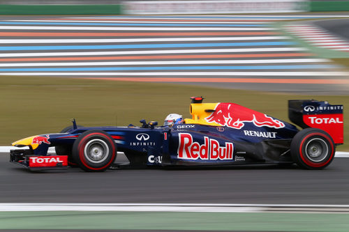 Sebastian Vettel pilota su Red Bull en la clasificación de Corea 2012