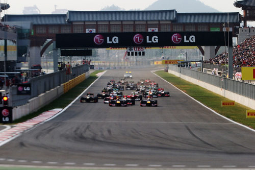 Salida del GP de Corea 2012