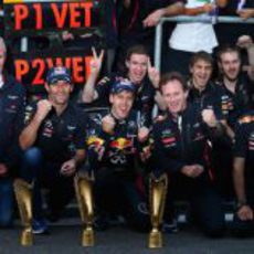 Red Bull celebra el doblete en el GP de Corea 2012