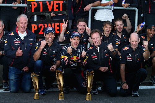 Red Bull celebra el doblete en el GP de Corea 2012