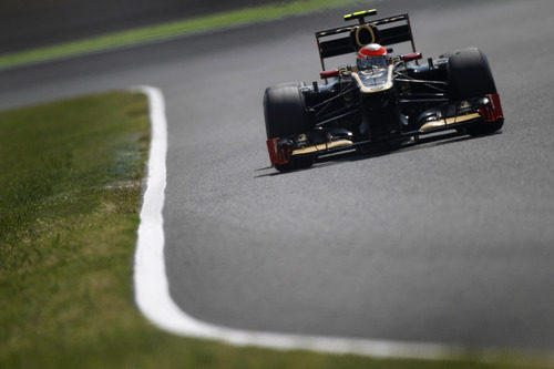 Romain Grosjean rueda en la Q1 de la clasificación del GP de Japón