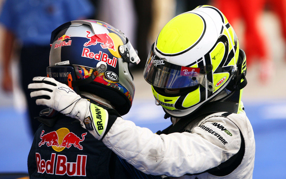 Vettel y Button se felicitan