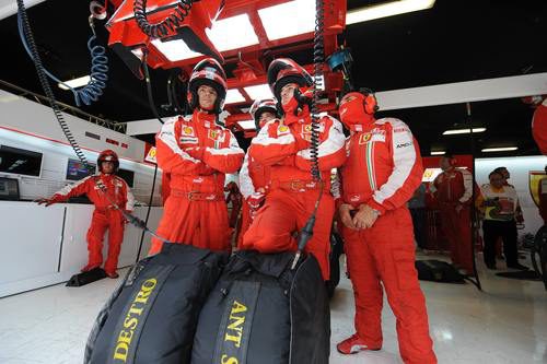 El equipo Ferrari