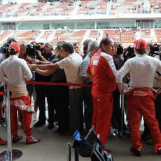 Kimi Raikkonen y Felipe Massa en Montmeló