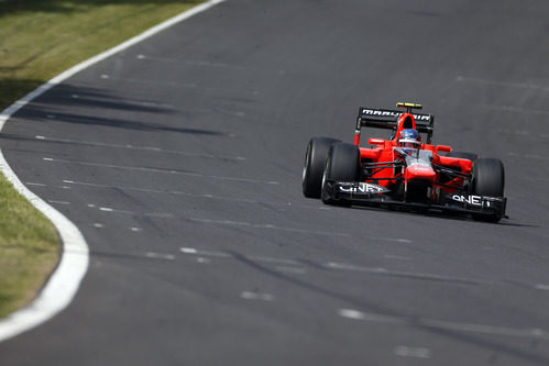 Charles Pic rueda en la Q1 del GP de Japón