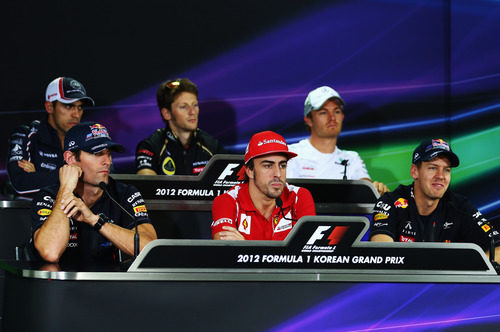Rueda de prensa de la FIA del jueves en el GP de Corea 2012