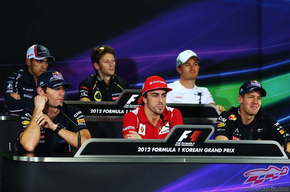 Rueda de prensa de la FIA del jueves en el GP de Corea 2012