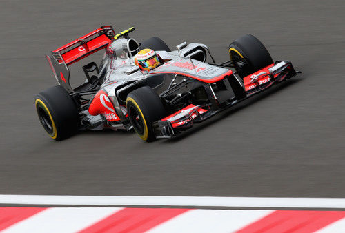 Lewis Hamilton en la clasificación del GP de Corea 2012