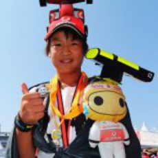 Un aficionado de McLaren en el circuito de Suzuka