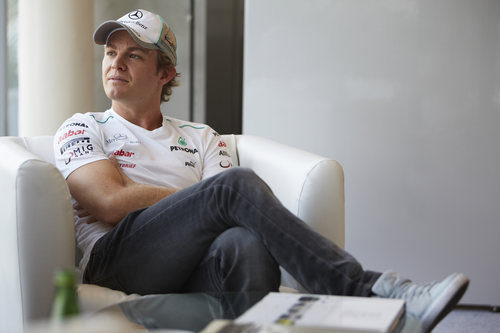 Nico Rosberg muy cómodo en el GP de India