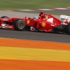 Fernando Alonso en los entrenamientos del GP de India 2012