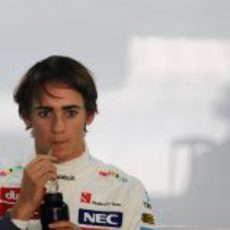 Estéban Gutiérrez con Sauber en India