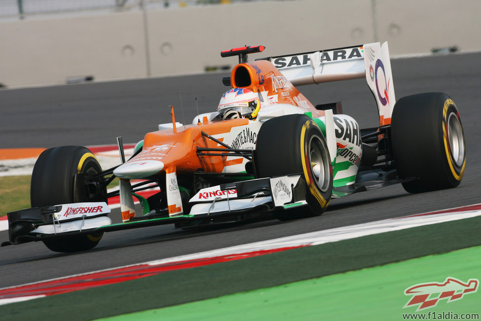 Paul di Resta rueda en el Buddh International Circuit