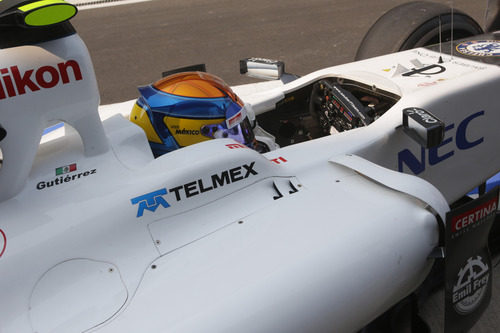 Esteban Gutiérrez rodó con Sauber en los Libres 1 del GP de India 2012