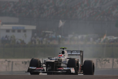 Sergio Pérez disputó los Libres 2 en el trazado indio